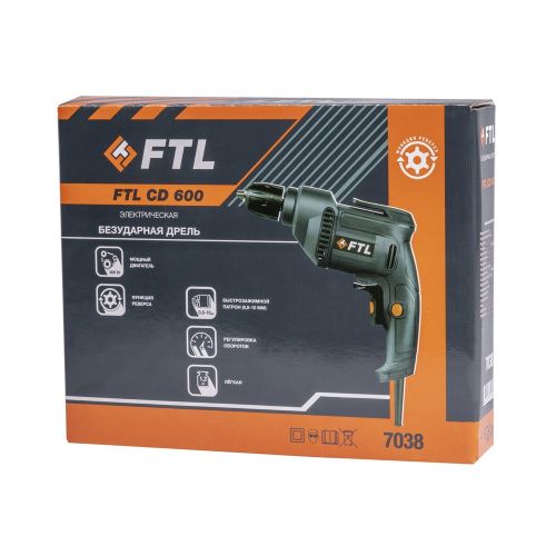 Сетевая безударная дрель FTL CD 600 купить в Москве с доставкой по всей России | ProtosMarket.ru