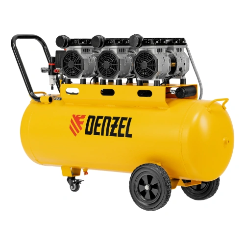 Компрессор безмасляный, малошумный DLS 1800/100,1800 Вт, 3x600, 100 л, 345 л/мин Denzel купить в Москве с доставкой по всей России | ProtosMarket.ru