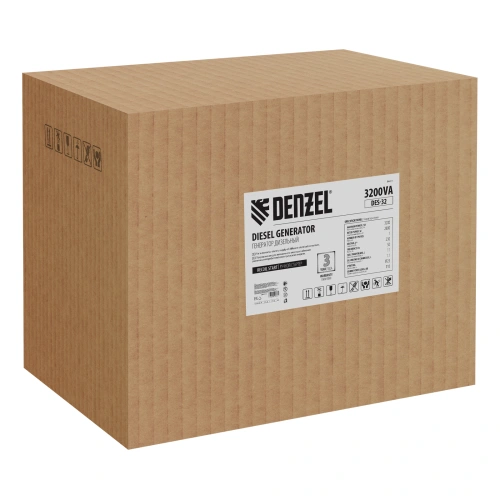 Генератор дизельный DES-32, 3,2 кВт, 230 В, 11 л, ручной стартер Denzel купить в Москве с доставкой по всей России | ProtosMarket.ru