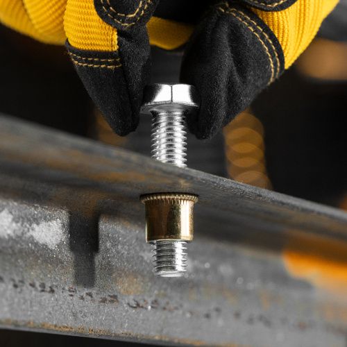 Заклепки резьбовые, стальные, оцинкованные, М10, пластиковый кейс, 35 шт. Denzel купить в Москве с доставкой по всей России | ProtosMarket.ru