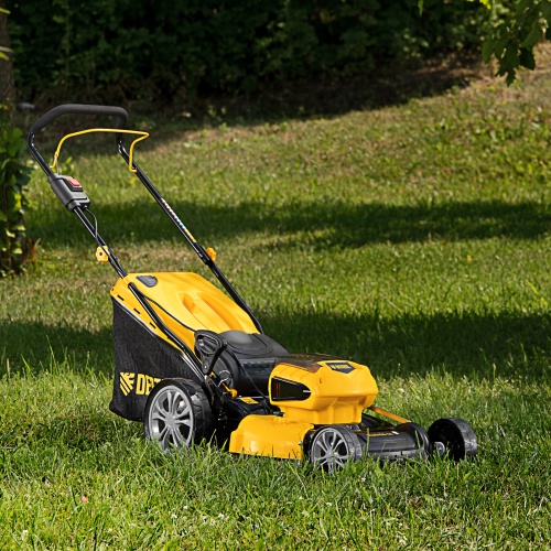 Газонокосилка аккумуляторная бесщеточная RLM450-36, Li-ion, 36 В, 4 Ач, 450 мм, травосборник 40 л Denzel купить в Москве с доставкой по всей России | ProtosMarket.ru
