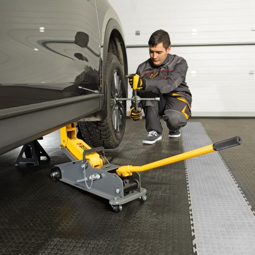 Домкрат гидравлический подкатной с фиксатором, 3 т, 190-532 мм, SUV Denzel купить в Москве с доставкой по всей России | ProtosMarket.ru