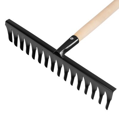 Грабли стальные, 420х1300 мм, 16 витых зубьев, деревянный черенок, Сибртех купить в Москве с доставкой по всей России | ProtosMarket.ru