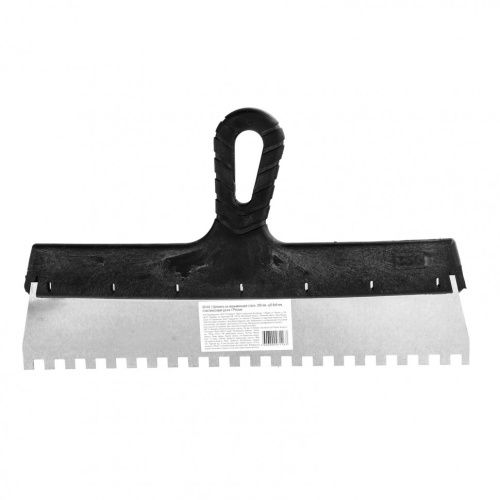 Шпатель из нержавеющей стали, 350 мм, зуб 8 х 8 мм, пластмассовая ручка Sparta купить в Москве с доставкой по всей России | ProtosMarket.ru