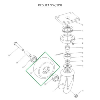 Опорное колесо для штабелеров SDR1536/1545S/1645/1656/2036/2045, SDK купить в Москве с доставкой по всей России | ProtosMarket.ru