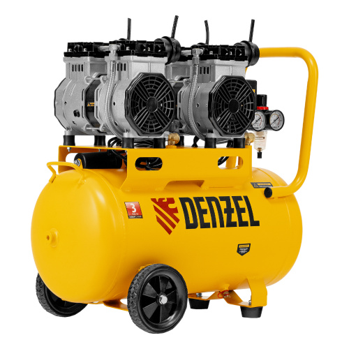 Компрессор безмасляный, малошумный DLS 2200/50, 2200 Вт, 2x1100, 50 л, 380 л/мин Denzel купить в Москве с доставкой по всей России | ProtosMarket.ru