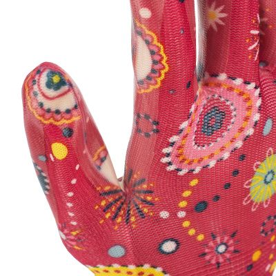 Перчатки садовые из полиэстера с нитрильным обливом, красные, M Palisad купить в Москве с доставкой по всей России | ProtosMarket.ru