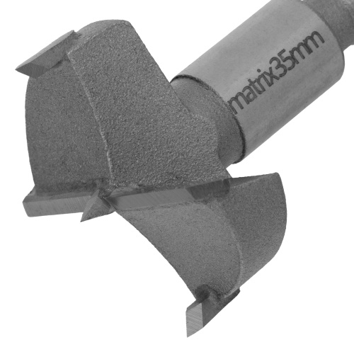 Сверло Форстнера по дереву, 35 мм, твердосплавные пластины, цилиндрический хвостовик Matrix купить в Москве с доставкой по всей России | ProtosMarket.ru