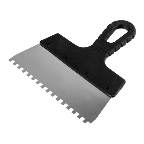 Шпатель из нержавеющей стали, 200 мм, зуб 6 х 6 мм, пластмассовая ручка Sparta купить в Москве с доставкой по всей России | ProtosMarket.ru