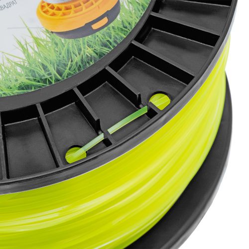 Леска для триммера квадрат 1,6мм х 370м, на DIN катушке FLEX CORD Denzel купить в Москве с доставкой по всей России | ProtosMarket.ru