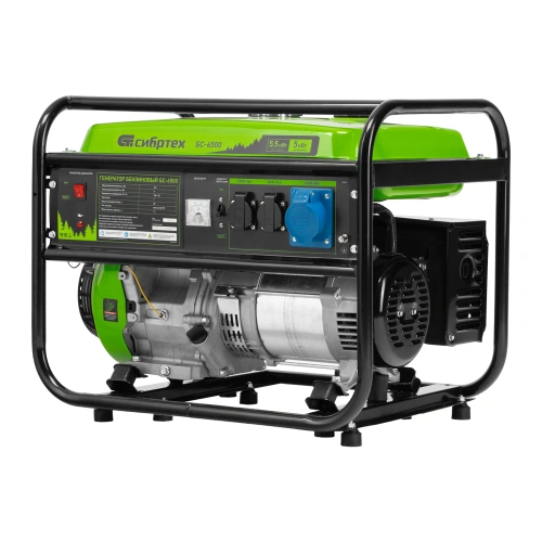 Генератор бензиновый БС-6500, 5.5 кВт, 230В, четырехтактный, 25 л, ручной стартер Сибртех купить в Москве с доставкой по всей России | ProtosMarket.ru