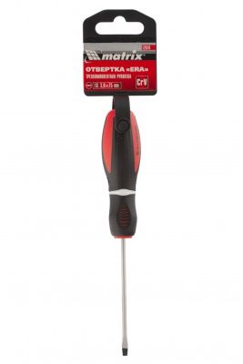 Отвертка "Era", SL3 х 75 мм, CrV, трехкомпонентная рукоятка Matrix купить в Москве с доставкой по всей России | ProtosMarket.ru