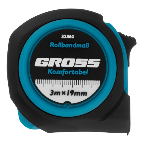 Рулетка Komfortabel 3 м х 19 мм,обрезиненный корпус Gross купить в Москве с доставкой по всей России | ProtosMarket.ru