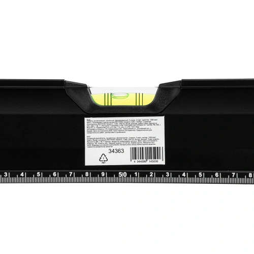 Уровень алюминиевый, усиленный, фрезерованный, 3 глазка, двухкомпонентные рукоятки, 1000 мм Matrix купить в Москве с доставкой по всей России | ProtosMarket.ru