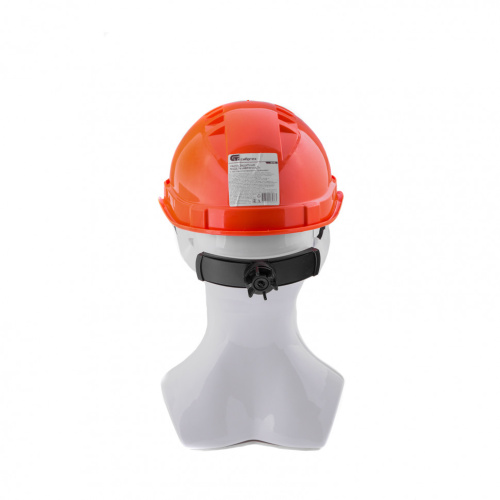 Каска защитная с храповым механизмом, Европласт, оранжевая Сибртех купить в Москве с доставкой по всей России | ProtosMarket.ru
