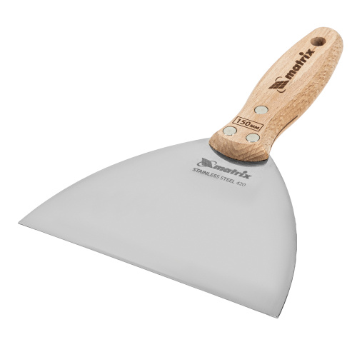 Шпательная лопатка из нержавеющей стали, 150 мм, буковая рукоятка, EFP Matrix купить в Москве с доставкой по всей России | ProtosMarket.ru