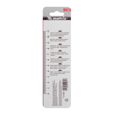 Сверло по металлу, 3.5 мм, HSS, нитридтитановое покрытие, цилиндрический хвостовик Matrix купить в Москве с доставкой по всей России | ProtosMarket.ru