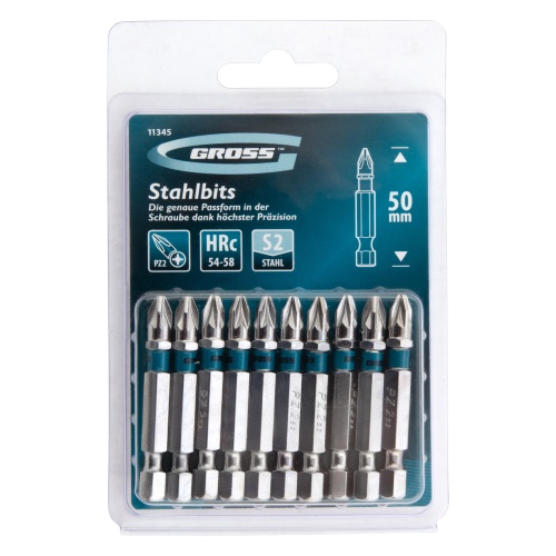 Бита РZ2 х 50, сталь S2, 10 шт. Gross купить в Москве с доставкой по всей России | ProtosMarket.ru