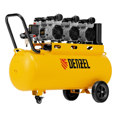 Компрессор безмасляный, малошумный  DLS 2250/100, 2250 Вт, 3x750, 100 л, 410 л/мин блок управления/ Denzel купить в Москве с доставкой по всей России | ProtosMarket.ru