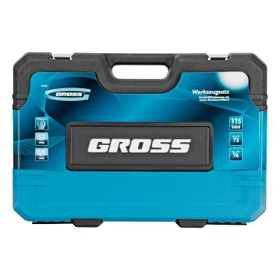 Набор инструментов, 1/4", 1/2", CrV, 120 зубьев, 115 предметов Gross купить в Москве с доставкой по всей России | ProtosMarket.ru