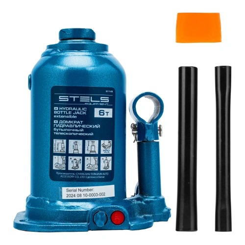 Домкрат гидравлический бутылочный телескопический, 6 т, подъем 180-410 мм Stels купить в Москве с доставкой по всей России | ProtosMarket.ru