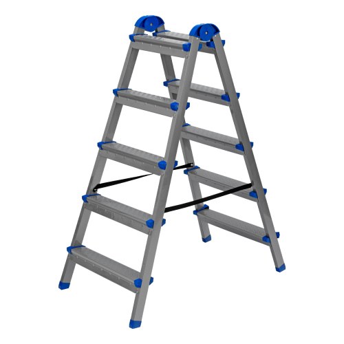 Стремянка двухсторонняя 5 ступеней, сталь профиль, стальные ступени, Сибртех купить в Москве с доставкой по всей России | ProtosMarket.ru