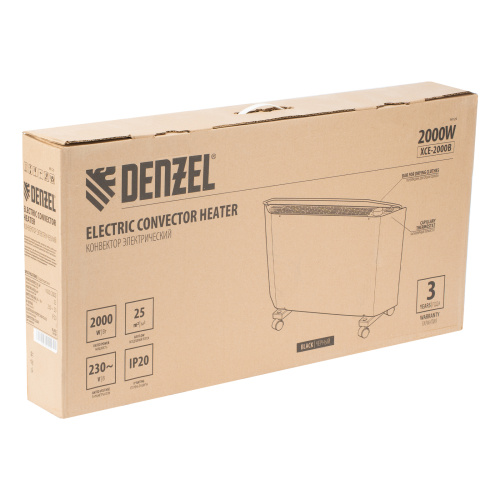 Конвектор электрический XCE-2000 B, 230 В, 2000 Вт, X-образный нагреватель Denzel по ценам производителя в Москве с доставкой по всей России