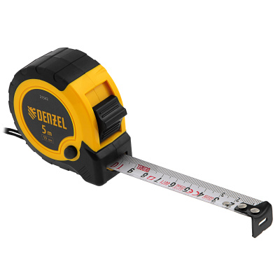 Рулетка 5м х 19мм, двухкомп. корпус, кнопка-пауза Denzel купить в Москве с доставкой по всей России | ProtosMarket.ru