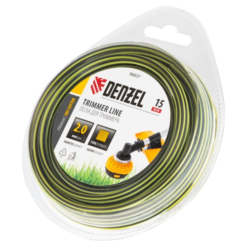 Леска для триммера двухкомпонентная квадратная, 2,0мм х 15м, блистер SkyCutter// Denzel купить в Москве с доставкой по всей России | ProtosMarket.ru