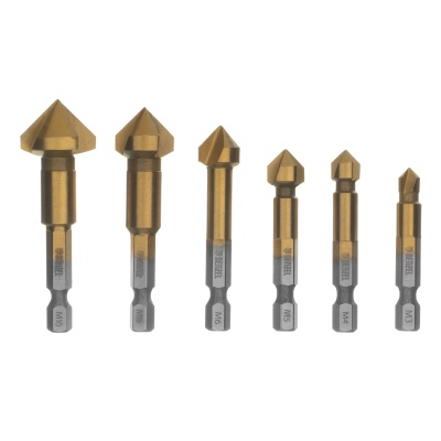 Набор зенковок, HSS, M3-M10, 6 шт, металл. кейс // Denzel купить в Москве с доставкой по всей России | ProtosMarket.ru