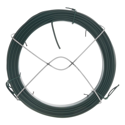 Проволока с ПВХ покрытием, зеленая 1.5 мм, длина 50 м Сибртех купить в Москве с доставкой по всей России | ProtosMarket.ru