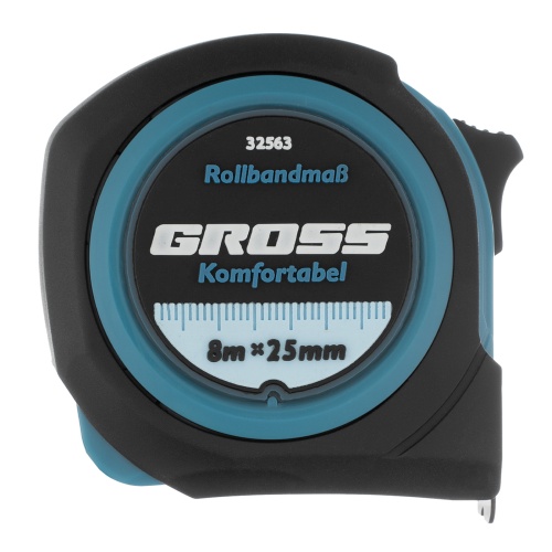 Рулетка Komfortabel 8 м х 25 мм,обрезиненный корпус Gross купить в Москве с доставкой по всей России | ProtosMarket.ru