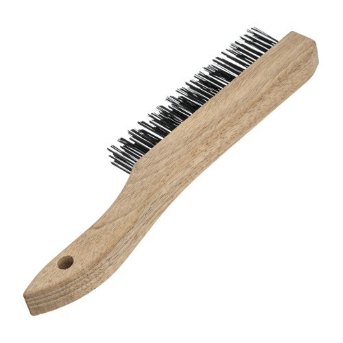 Щетка зачистная трехрядная, закаленная прямая проволока с деревянной ручкой Сибртех купить в Москве с доставкой по всей России | ProtosMarket.ru