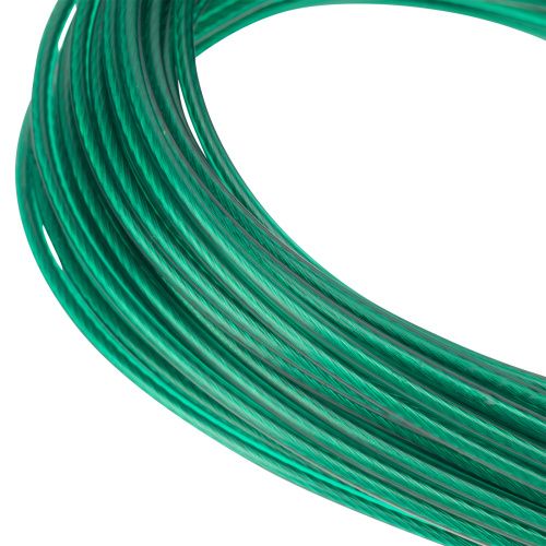 Трос металлополимерный зеленый ПР-2.5, толщина 2.5 мм, моток 20 метров Сибртех купить в Москве с доставкой по всей России | ProtosMarket.ru
