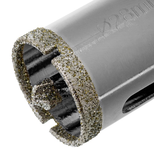 Сверло алмазное по керамограниту, 28 х 67 мм, трехгранный хвостовик Matrix купить в Москве с доставкой по всей России | ProtosMarket.ru