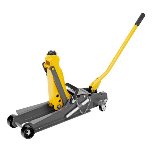 Домкрат гидравлический подкатной с фиксатором, 2,5 т,  85-385 мм, в пласт. кейсе Denzel купить в Москве с доставкой по всей России | ProtosMarket.ru