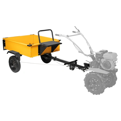 Прицеп для мотоблока TT-500, оцинк., груз. 500 кг, рег. сцепка, колеса 4.00-10, в упаковке Denzel купить в Москве с доставкой по всей России | ProtosMarket.ru