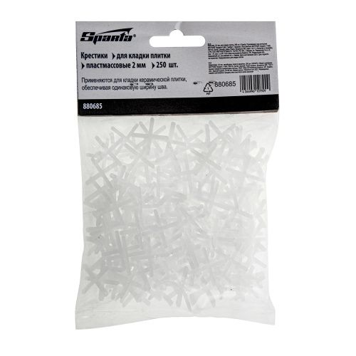 Крестики, 2.0 мм, для кладки плитки, 250 шт Sparta купить в Москве с доставкой по всей России | ProtosMarket.ru