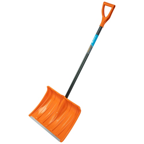 Лопата для уборки снега пластиковая, 490х370х1350 мм, стальной черенок, усиленная// Сибртех купить в Москве с доставкой по всей России | ProtosMarket.ru