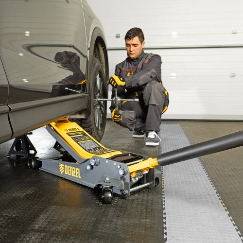 Домкрат гидравлический подкатной, 3 т, 85-610 мм, быстрый подъем, низ. подхват, проф, SUV Denzel купить в Москве с доставкой по всей России | ProtosMarket.ru