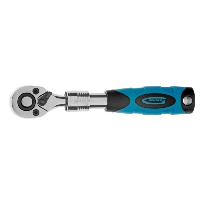 Ключ-трещотка телескопический 1/4", 150-200 мм, CrV, 72 зуба, с быстрым сбросом, хром Gross купить в Москве с доставкой по всей России | ProtosMarket.ru