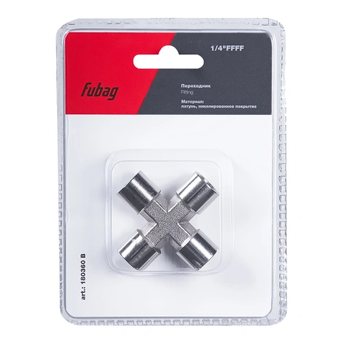 FUBAG Переходник 1/4 дюйма FFFF, блистер 1 шт купить в Москве с доставкой по всей России | ProtosMarket.ru