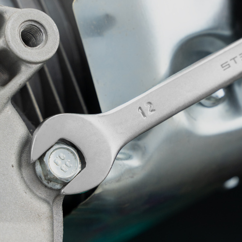 Ключ комбинированный, 12 мм, CrV, матовый хром Stels купить в Москве с доставкой по всей России | ProtosMarket.ru