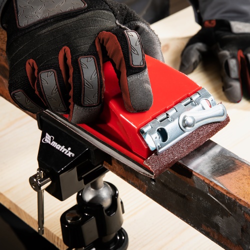 Брусок для шлифования, 160 х 85 мм, пластиковый с зажимами Matrix купить в Москве с доставкой по всей России | ProtosMarket.ru