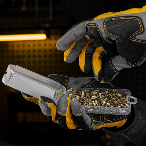 Заклепки резьбовые, стальные, оцинкованные, М3, пластиковый кейс, 200 шт. Denzel купить в Москве с доставкой по всей России | ProtosMarket.ru