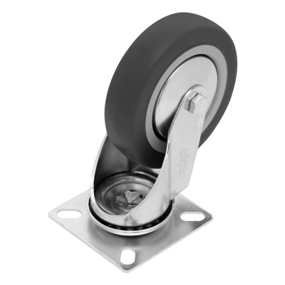 Колесо поворотное D 100 мм, крепление  платформенное Сибртех купить в Москве с доставкой по всей России | ProtosMarket.ru