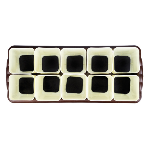 Набор для рассады, поддон 444х185х82 мм, 10 горшочков по 460 мл. с выдвижным дном Palisad купить в Москве с доставкой по всей России | ProtosMarket.ru