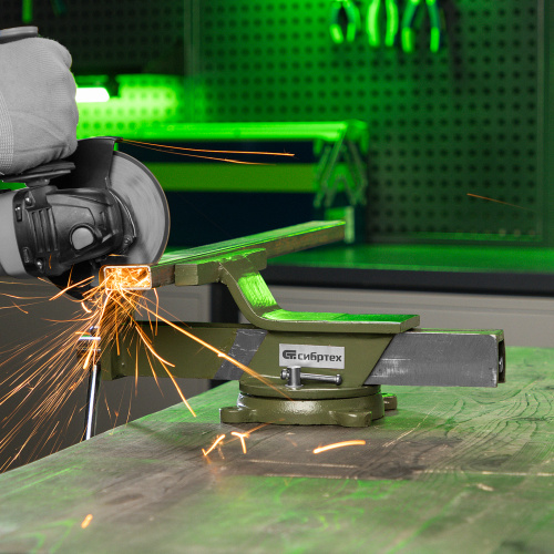 Тиски слесарные, 200 мм, стальные, поворотные Сибртех купить в Москве с доставкой по всей России | ProtosMarket.ru