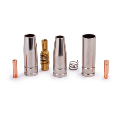 FoxWeld Набор комплектующих MIG-15 (2 наконечника, 3 сопла, 1 спираль к соплу, 1 диффузор газ., для серии UnoMig-15/MB-15AK/TBI-150/ERGOPLUS 15, пр-во FoxWeld/КНР) купить в Москве с доставкой по всей России | ProtosMarket.ru