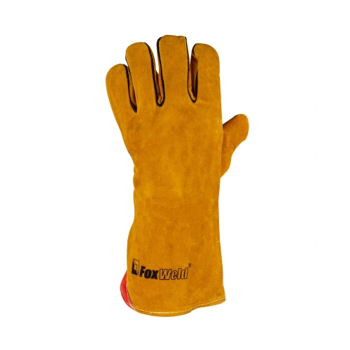 Краги кожаные термостойкие FOXWELD "Защитник" КС-03 купить в Москве с доставкой по всей России | ProtosMarket.ru